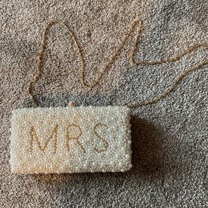 MRS pearl bride clutch